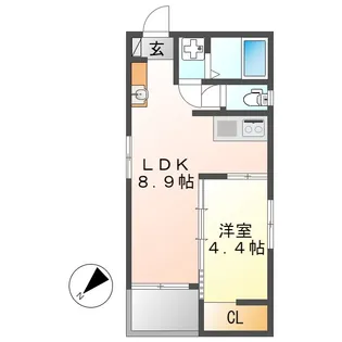 Liberte伝馬(リベルテ伝馬)【1階】の間取り
