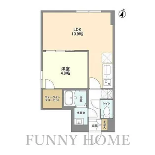 ウェルスクエア駒場東大前【1階】の間取り