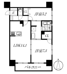 東京都墨田区両国3【マンション】の間取り