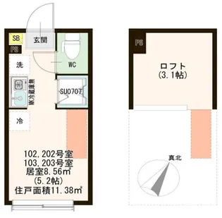 1Rの間取り画像