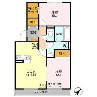 フローラル A【2階】の間取り