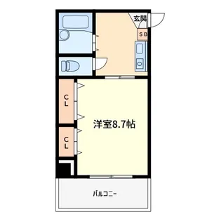 メロディーハイム美章園【4階】の間取り