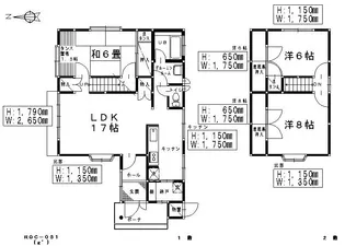 山形県鶴岡市城南町【一戸建】の間取り