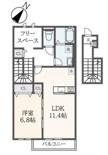 Clair Yuzu【2階】の間取り