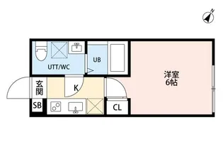 神奈川県横浜市神奈川区白幡仲町【アパート】の間取り