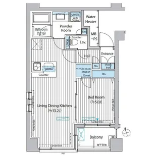 グランハイツ白金【1階】の間取り