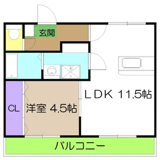 高知県高知市東雲町【アパート】の間取り