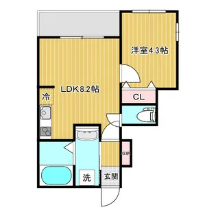 アーベインa【1階】の間取り