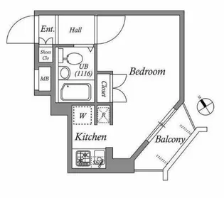 レジディア横濱関内【5階】の間取り