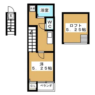Green Rise 神楽坂【2階】の間取り