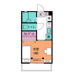 秋広コーポB【1階】の間取り