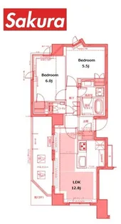 ディームス横濱青木町【2階】の間取り