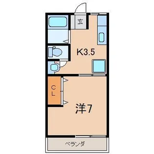 ルナアベニュー【1階】の間取り