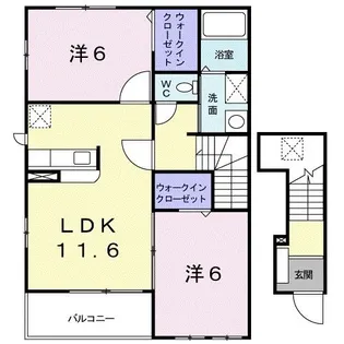 カルム ジェルメ【2階】の間取り