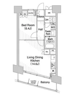 コンフォリア芝浦バウハウス【10階】の間取り