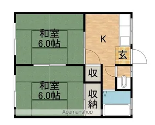 イトウハイツII【1階】の間取り