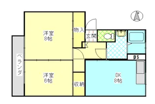 メゾンエポリア【1階】の間取り