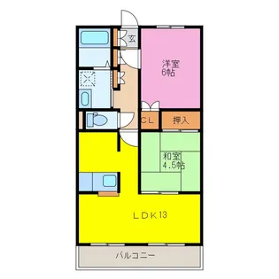 ボヌール鈴木【5階】の間取り
