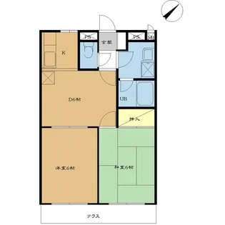 グリーンパレス【1階】の間取り