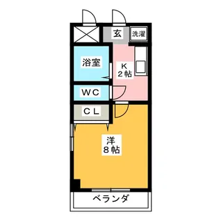 ドルフ亀島II【2階】の間取り