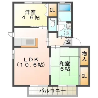 シダー’sグランデB棟【2階】の間取り