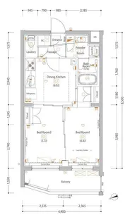 エストゥルース亀戸【3階】の間取り