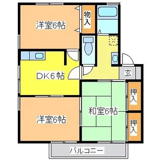 【2026年春入居】ハイカムールシゲモリH【2階】の間取り