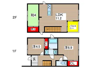 愛知県豊明市前後町大代【一戸建】の間取り