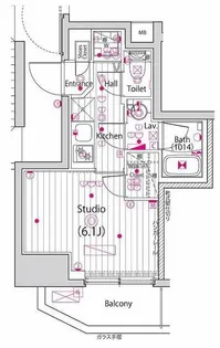 ガーラ・ステーション横浜子安【6階】の間取り