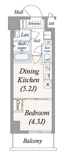 GRAN PASEO 清澄白河【9階】の間取り