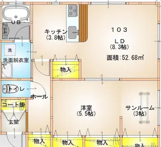 新潟県長岡市平島3【アパート】の間取り
