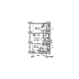 東雲キャナルコートCODAN14号棟【6階】の間取り