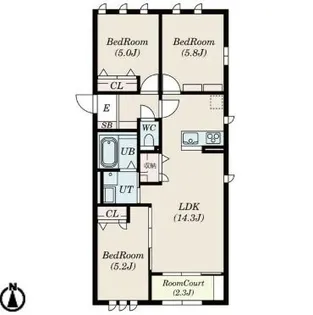 アルモ【2階】の間取り