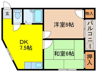 コスモ津田北マンション【4階】の間取り
