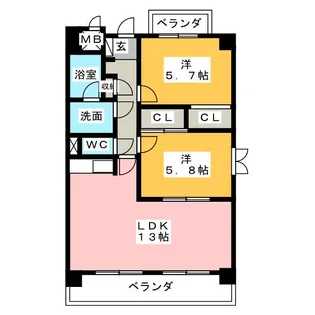 ガイア【2階】の間取り