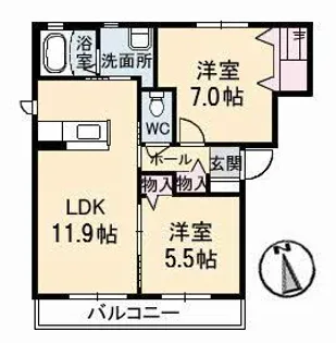 Sarah 3【1階】の間取り