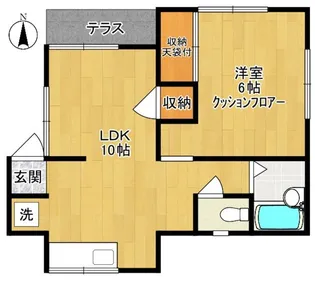 久保寺アパート 2号【1階】の間取り