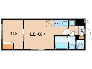 ウェルスクエアイズム西小山【3階】の間取り