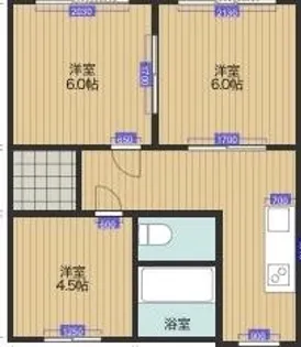 西坂マンション【1階】の間取り