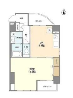 CASSIA錦糸町South Court【9階】の間取り