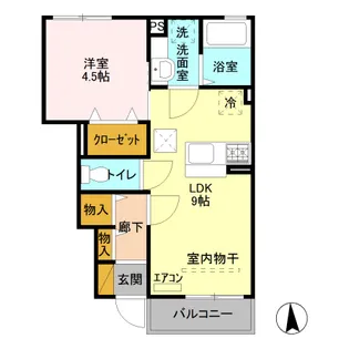 トゥー ル モンド【1階】の間取り