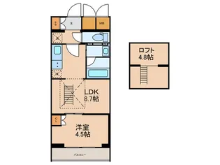 パークアクシス北千束MOCXION【4階】の間取り