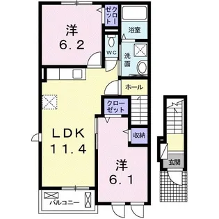 ストークA【2階】の間取り