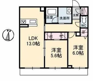グラン クレール【1階】の間取り