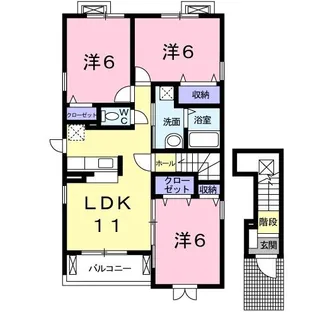 カレット カーサ【2階】の間取り
