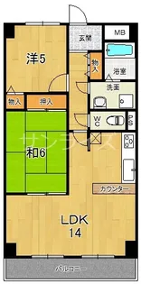 コンフォートヴィラ深江橋【2階】の間取り
