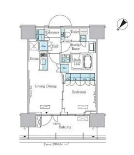 HARUMIFLAG PORT VILLAGE C棟【7階】の間取り