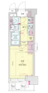 プレサンスOSAKA西中島リエゾン【3階】の間取り