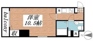 K・HIROO【6階】の間取り