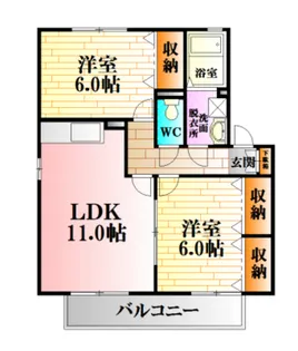 セジュール深川A棟【2階】の間取り
